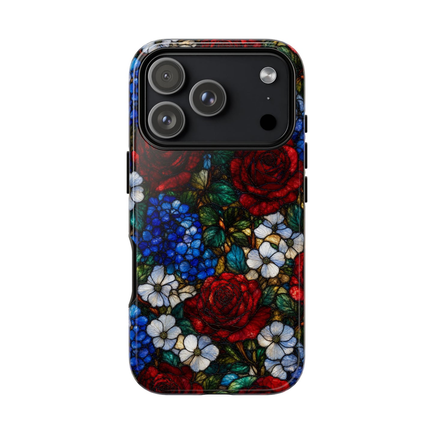 Patriotic Floral Glass Tough Case