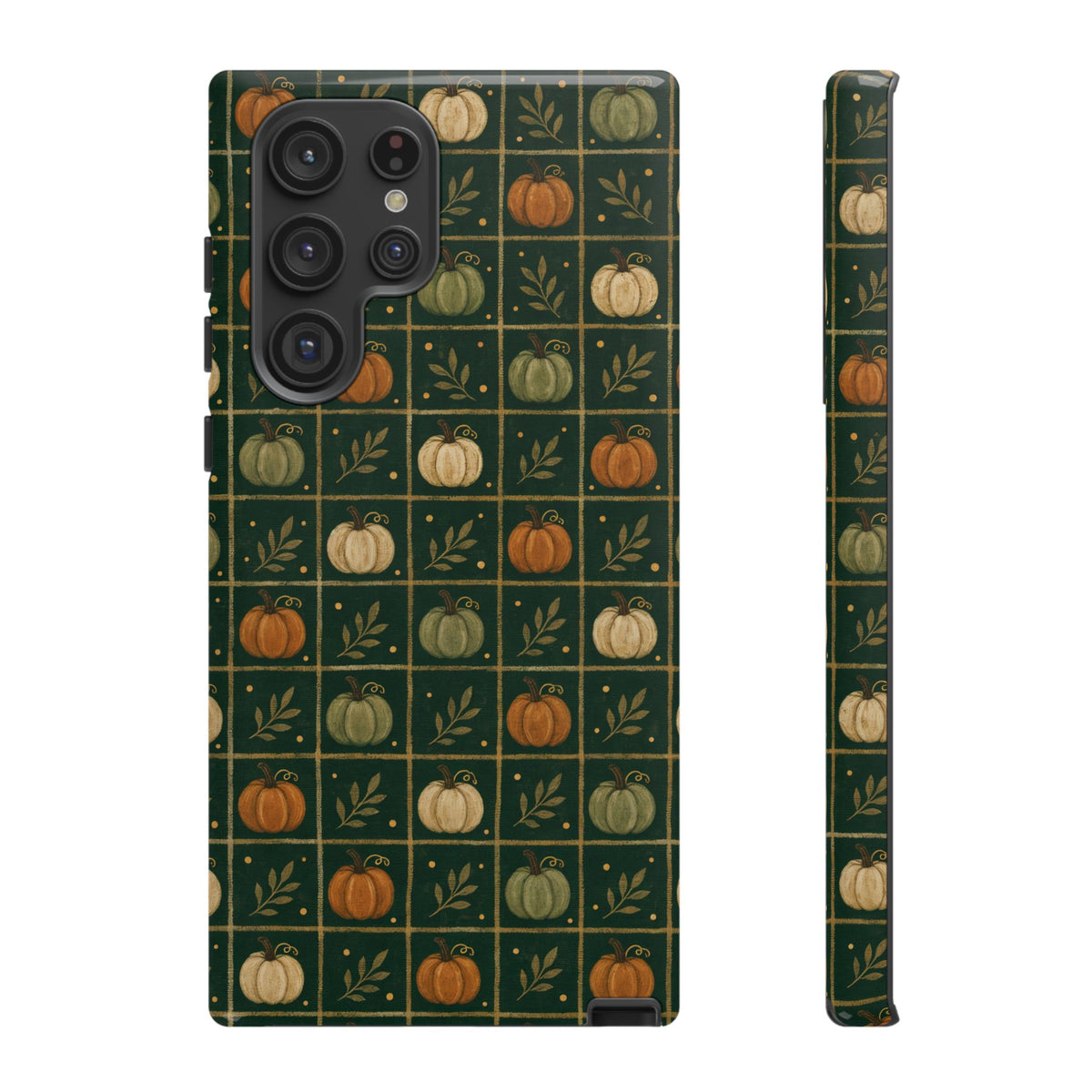 Green Pumpkin Check Tough Case