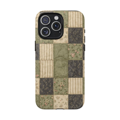Sage Floral Patchwork Magnetic Case