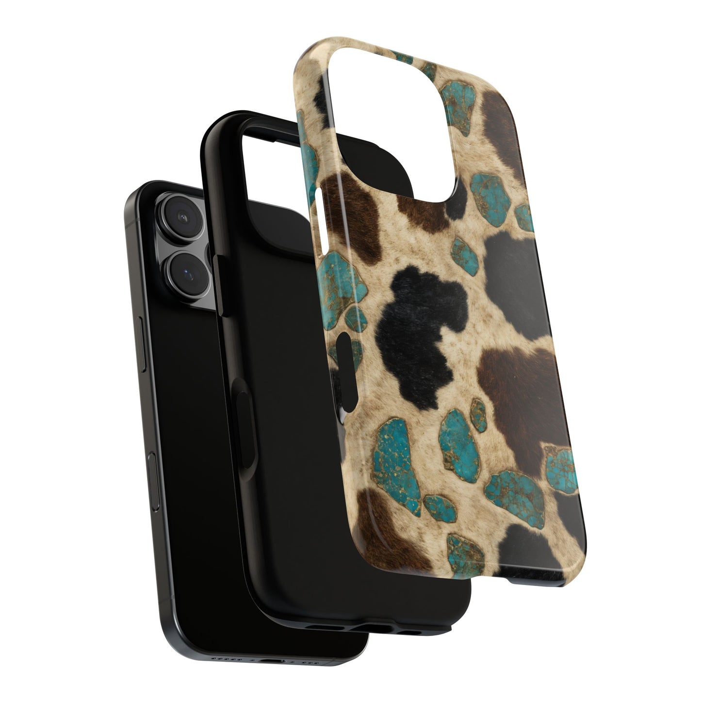Turquoise Cowhide Tough Case