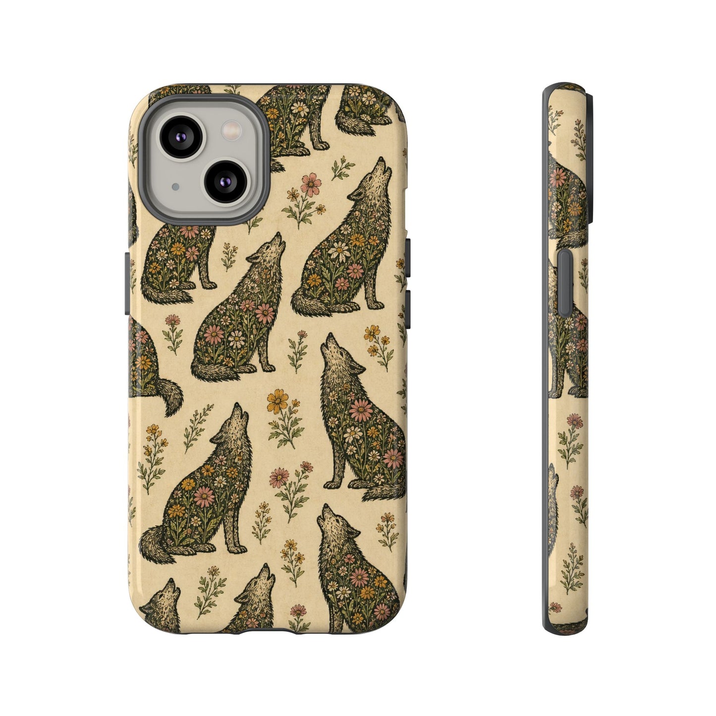 Floral Wolf Tough Case