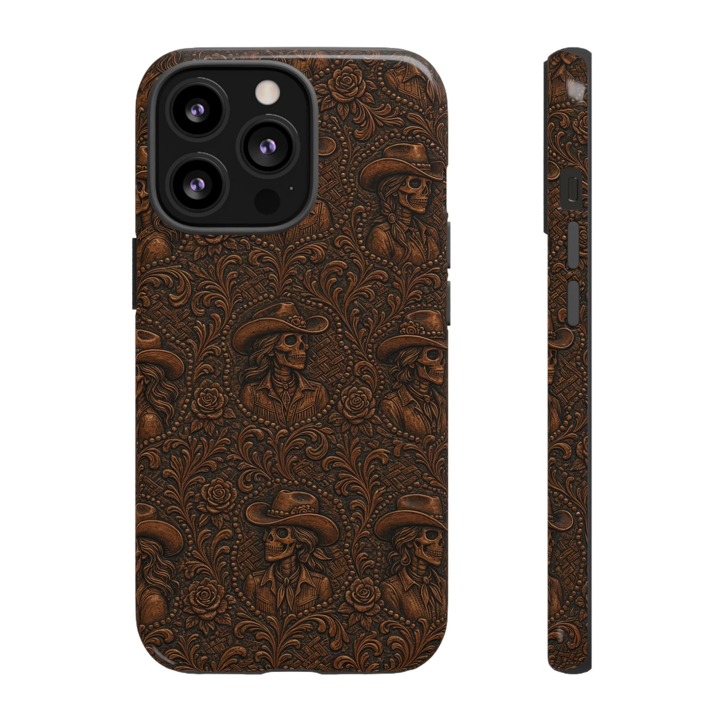 Tooled Skeleton Cowgirl Tough Case