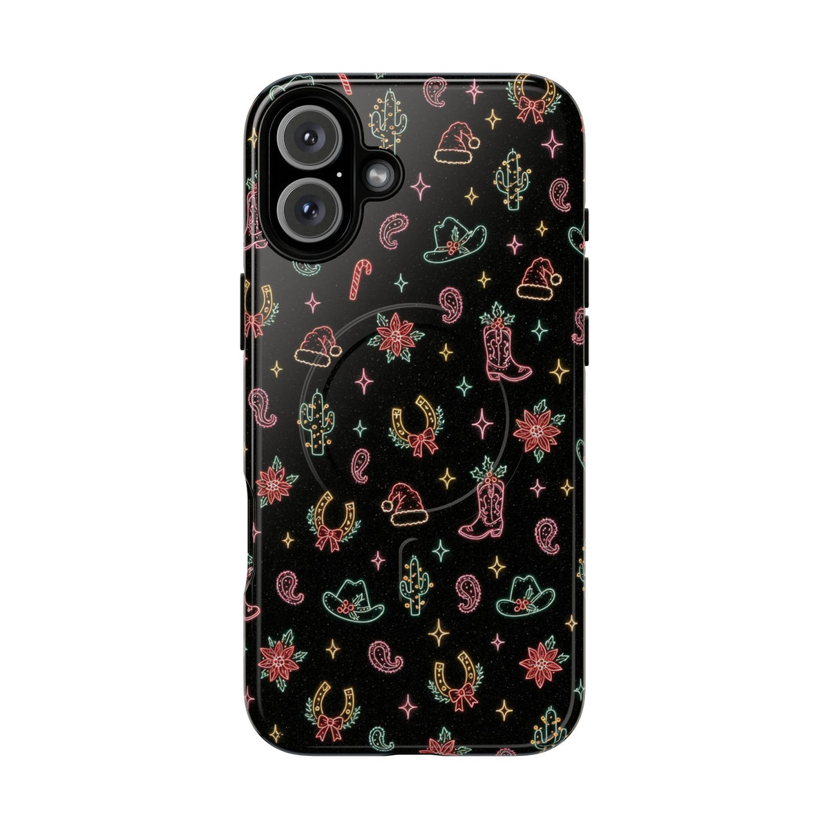 Neon Holiday Doodles Magnetic Case