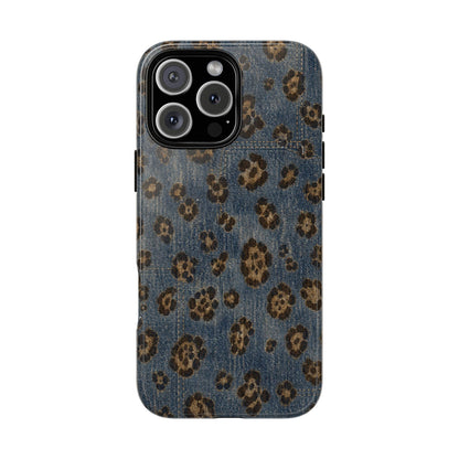 Denim Leopard Tough Case