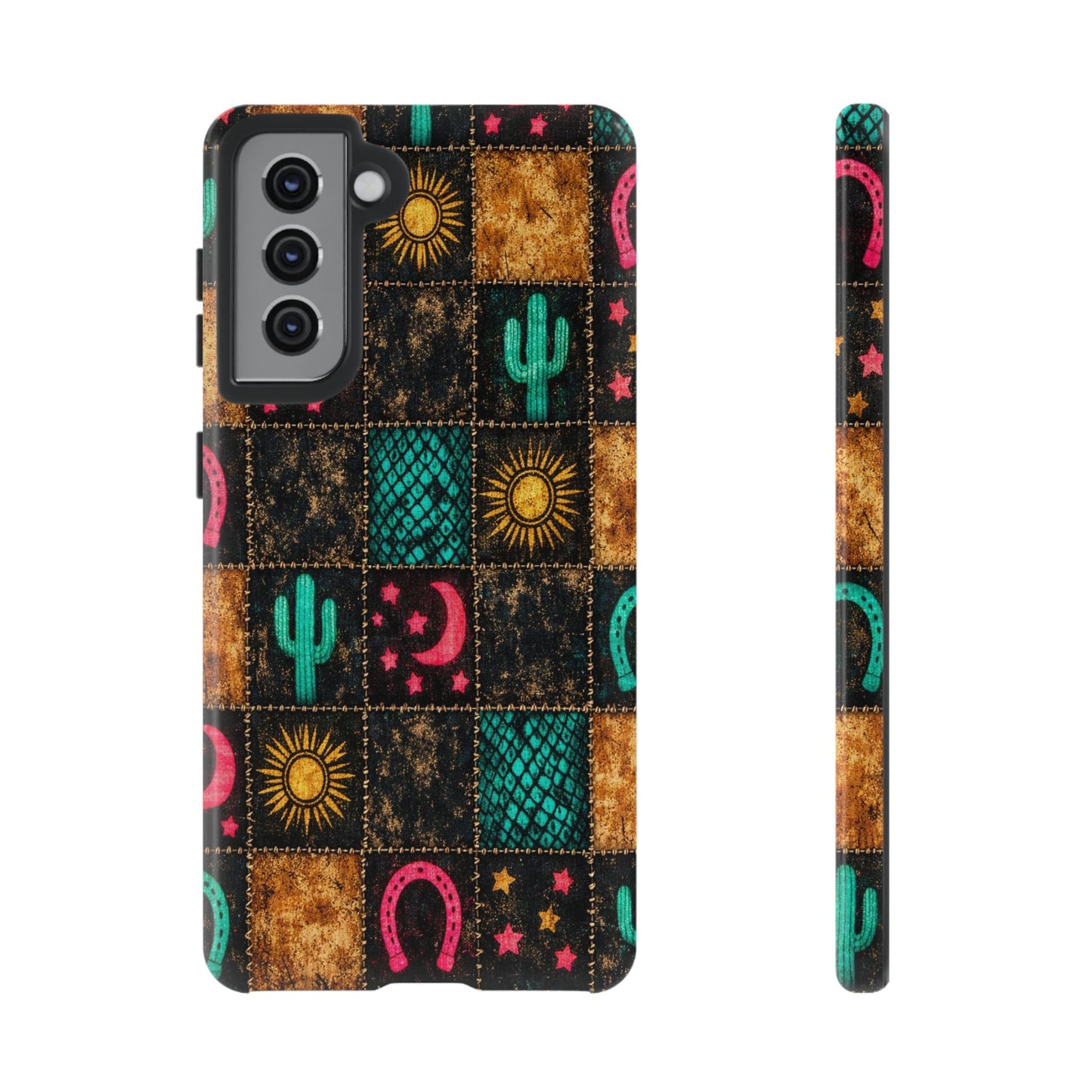 Neon Cactus Patchwork Tough Case
