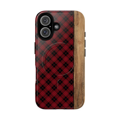 Red Plaid Magnetic Case