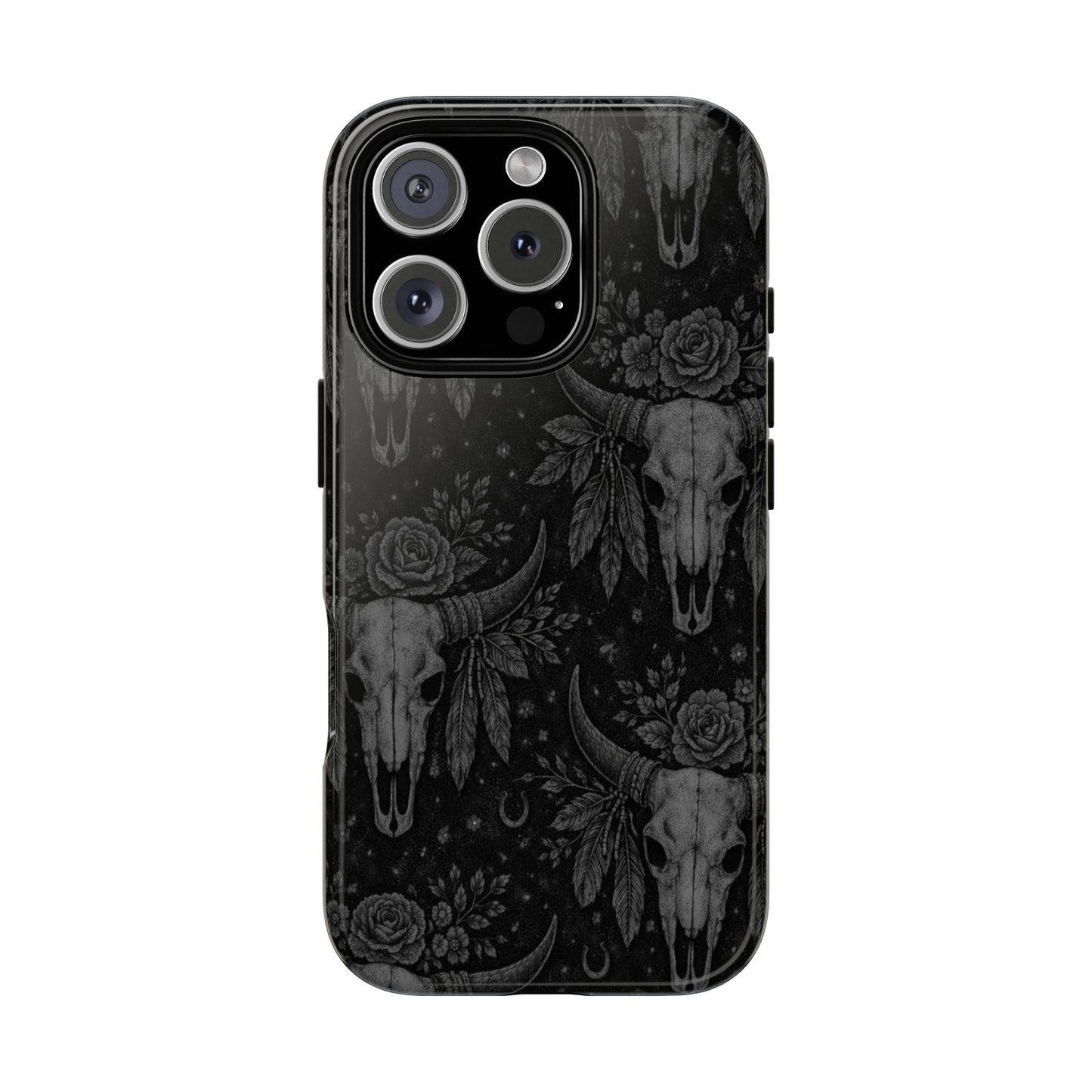 Western Noir Bull Skulls Tough Case
