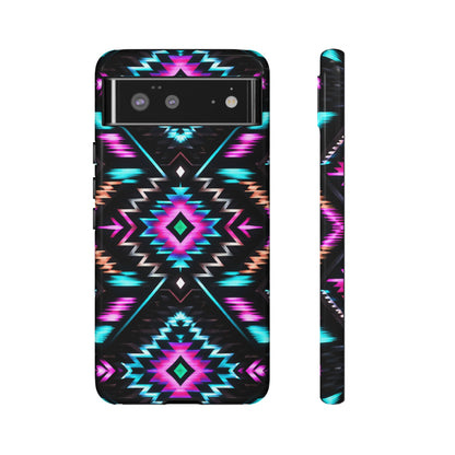 Black Neon Aztec Rug Tough Case