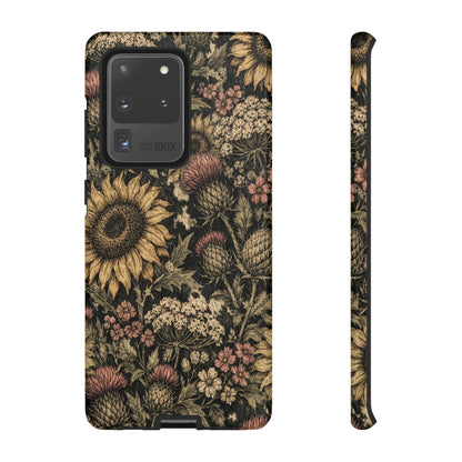 Cowhide Sunflower Thistles Tough Case