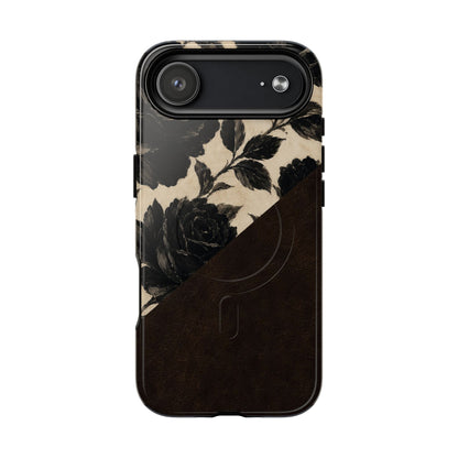 Rose Leather Magnetic Case