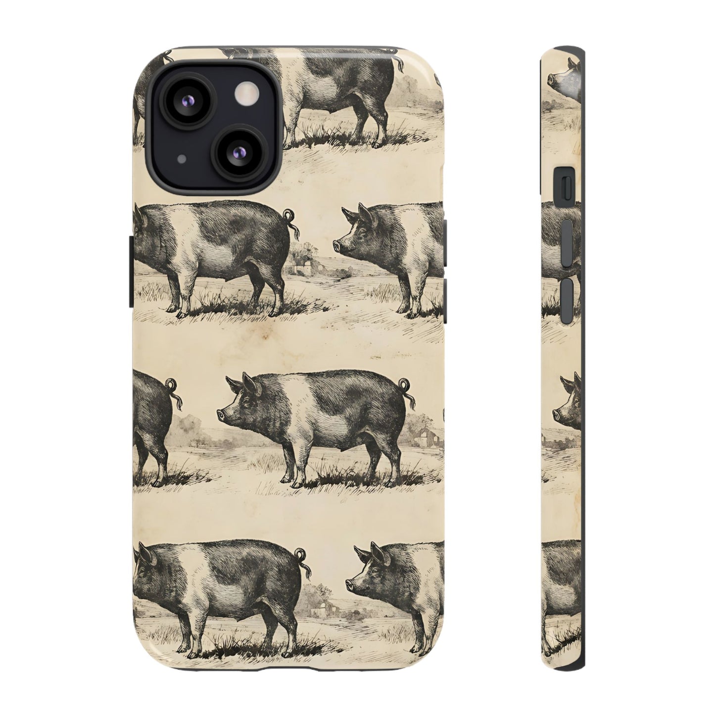 Vintage Pigs Tough Case