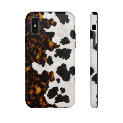 Tortoiseshell + Cowhide Tough Case