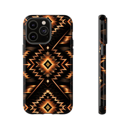 Black Gold Aztec Rug Tough Case