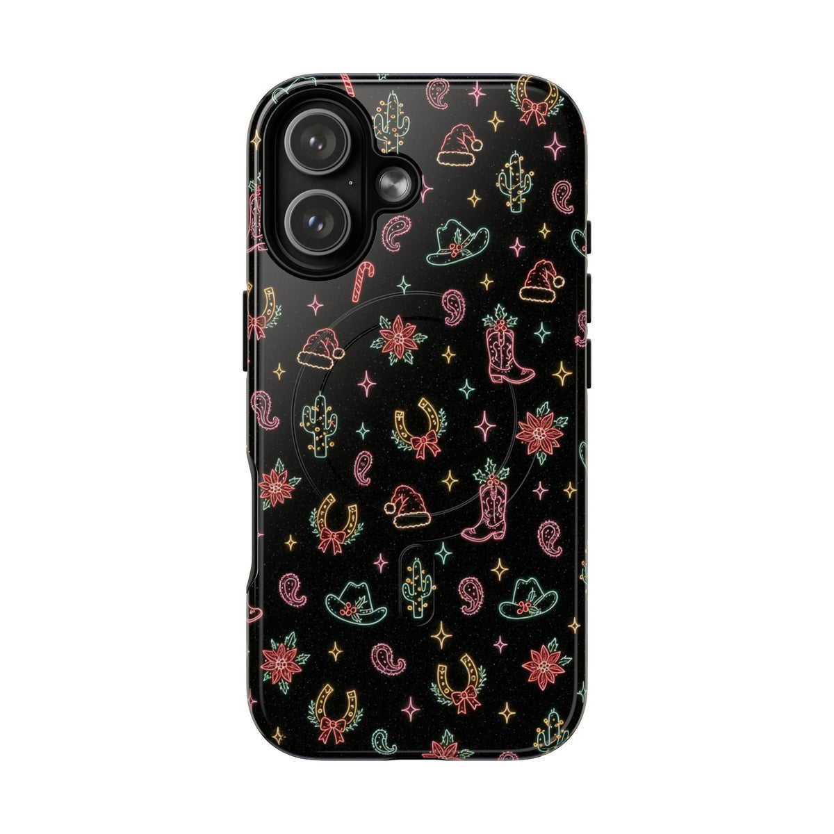 Neon Holiday Doodles Magnetic Case