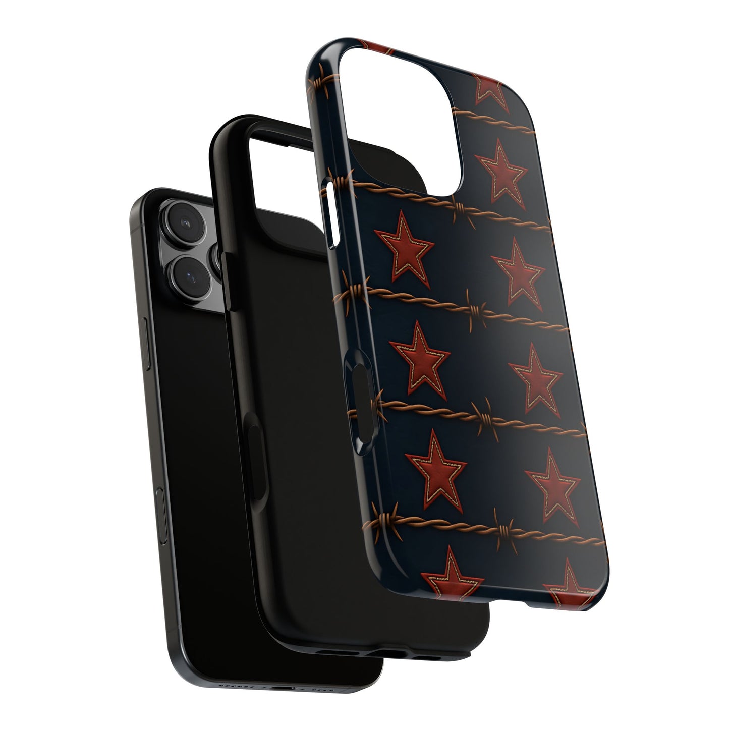 Red Stars + Barbed Wire Tough Phone Case