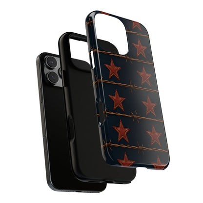 Red Stars + Barbed Wire Tough Phone Case