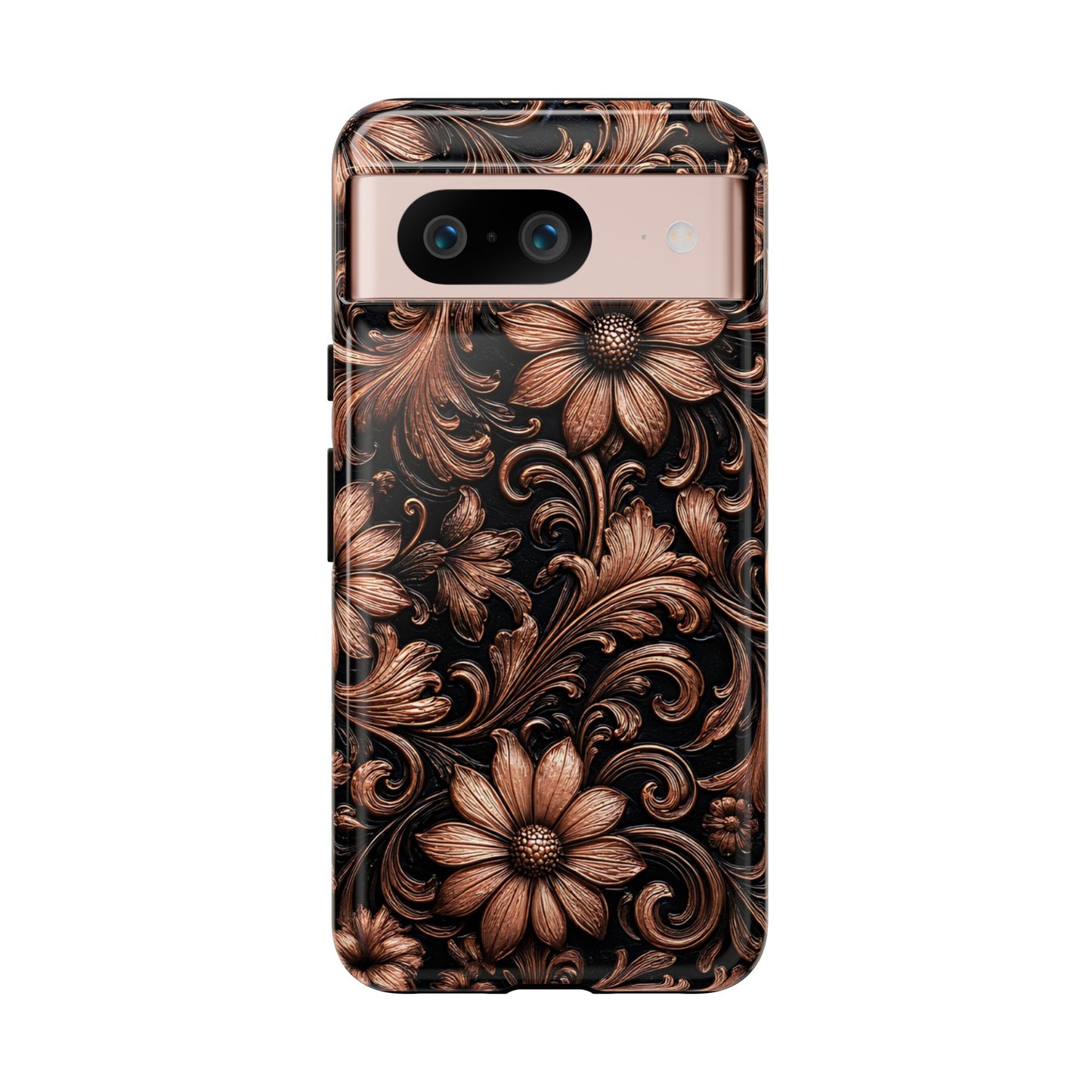 Rose Gold Floral Tough Case