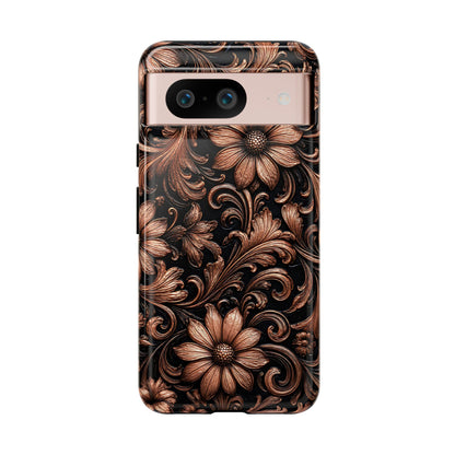 Rose Gold Floral Tough Case