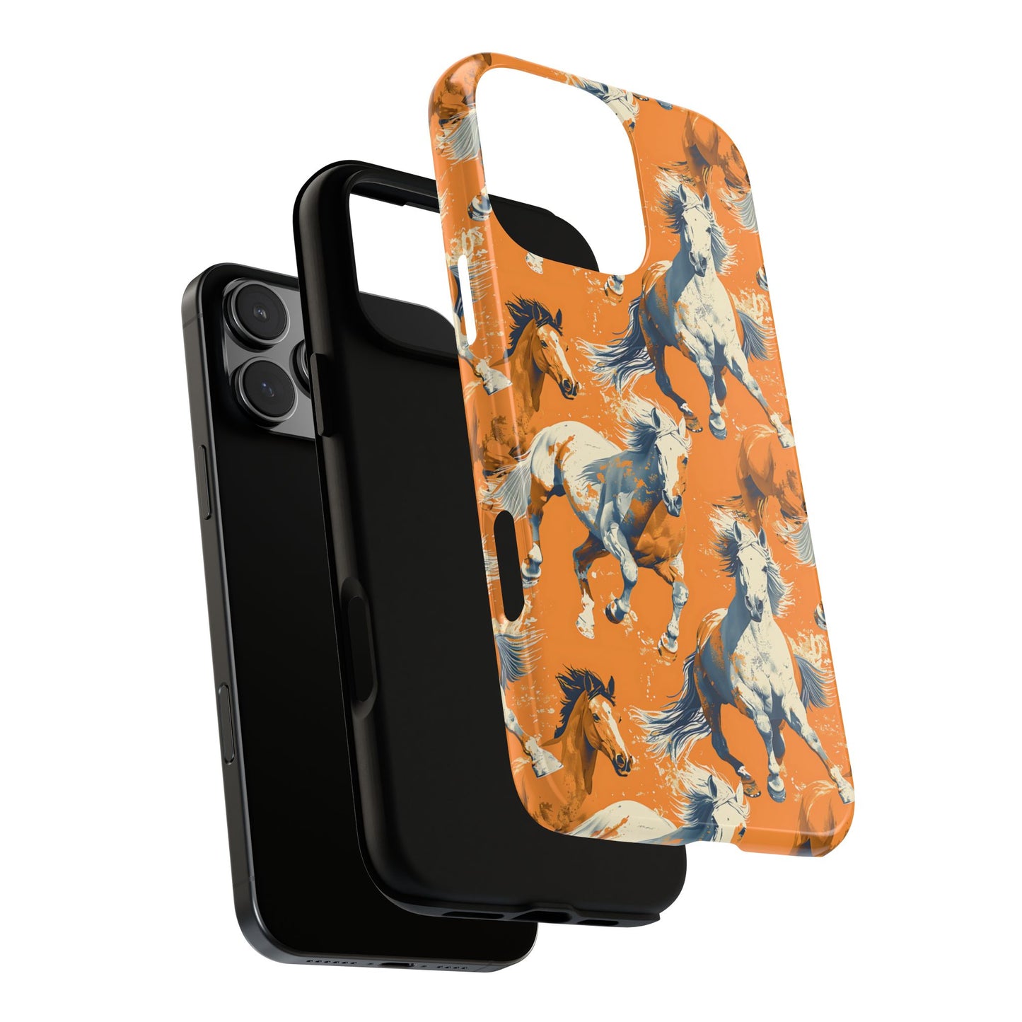 Orange Horses Tough Phone Case