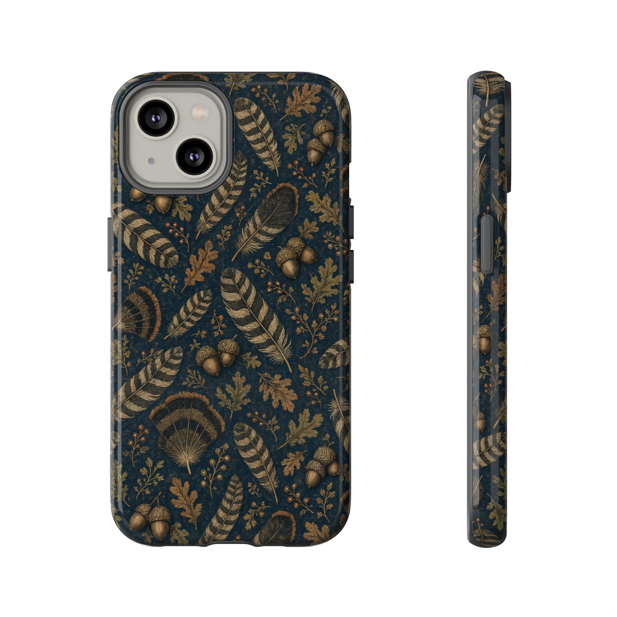 Navy Feathers Tough Case
