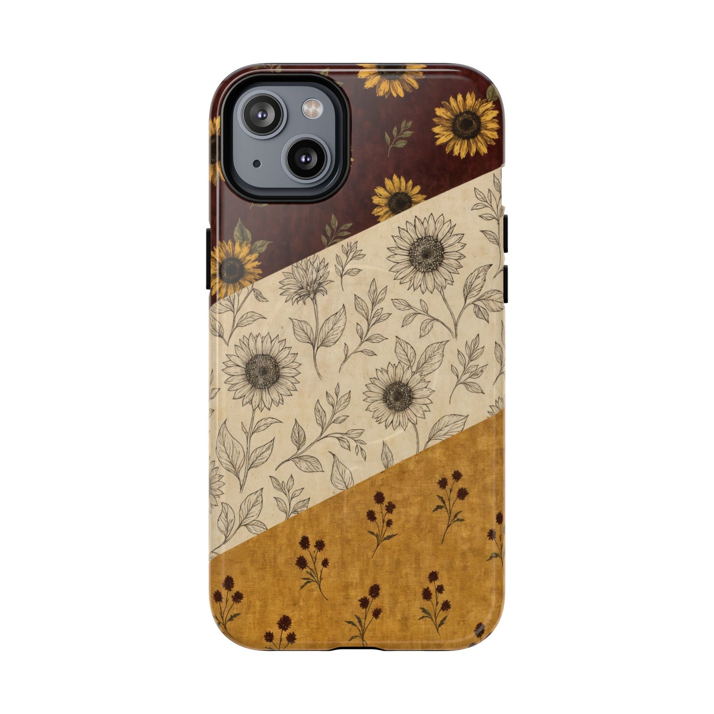 Sunflower Burgundy Swaths Magnetic Case