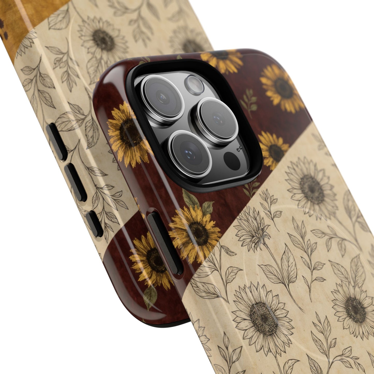 Sunflower Burgundy Swaths Magnetic Case
