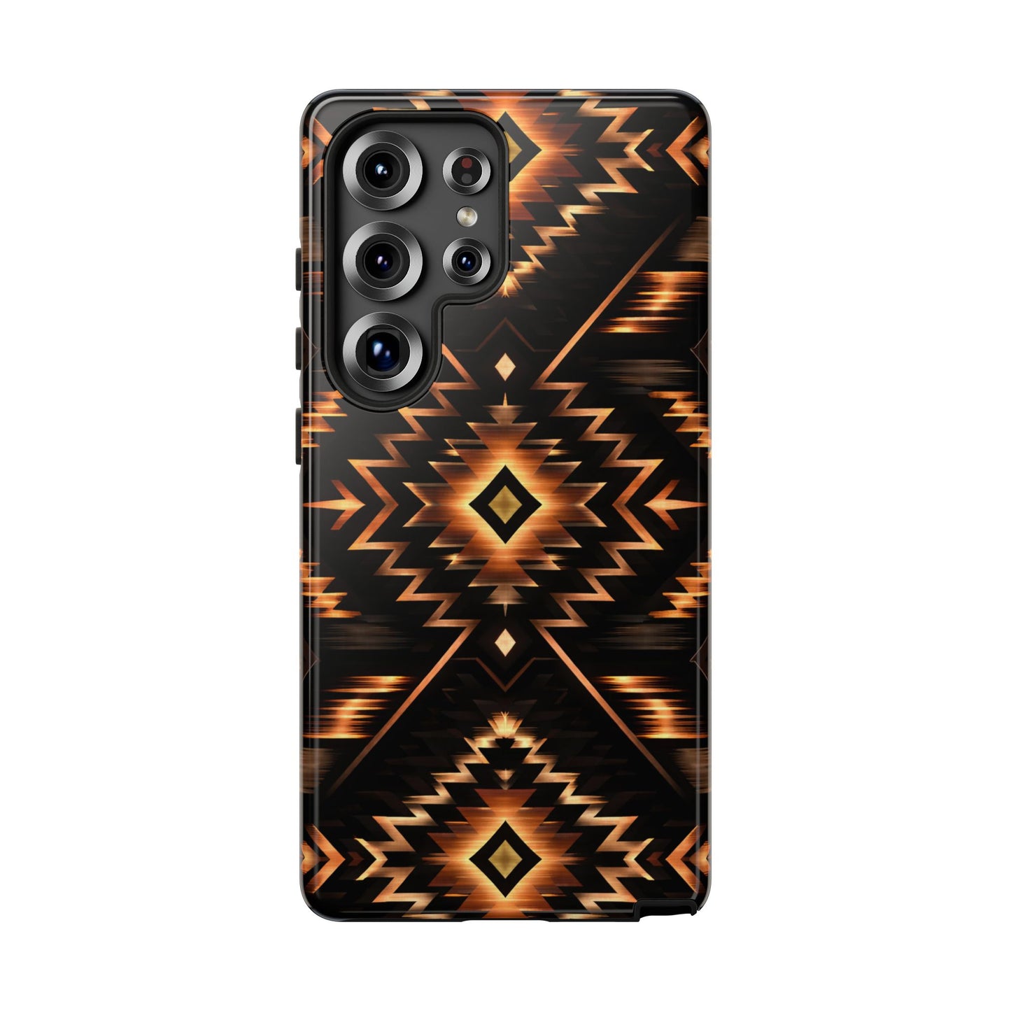 Black Gold Aztec Rug Tough Case