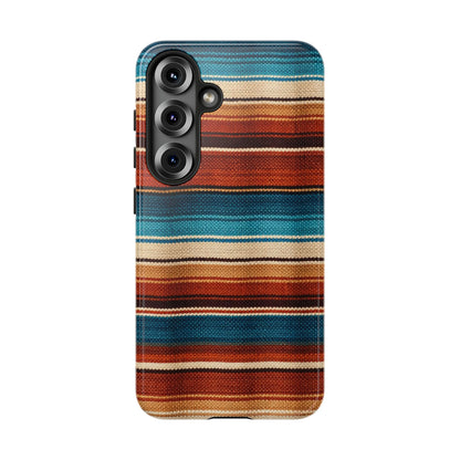 Turquoise + Orange Serape Tough Case