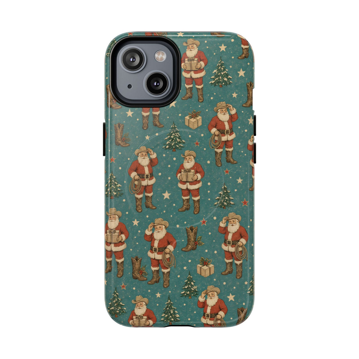 Retro Cowboy Santa Magnetic Case