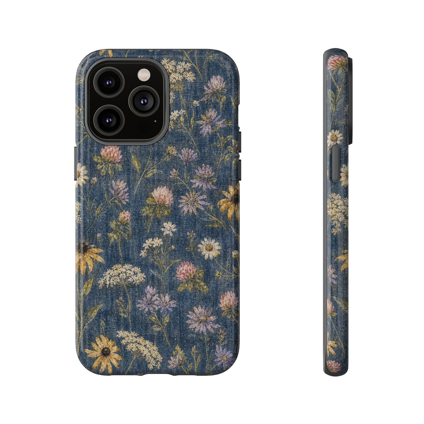 Denim Florals Tough Case