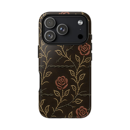 Barbed Wire Roses Tough Phone Case