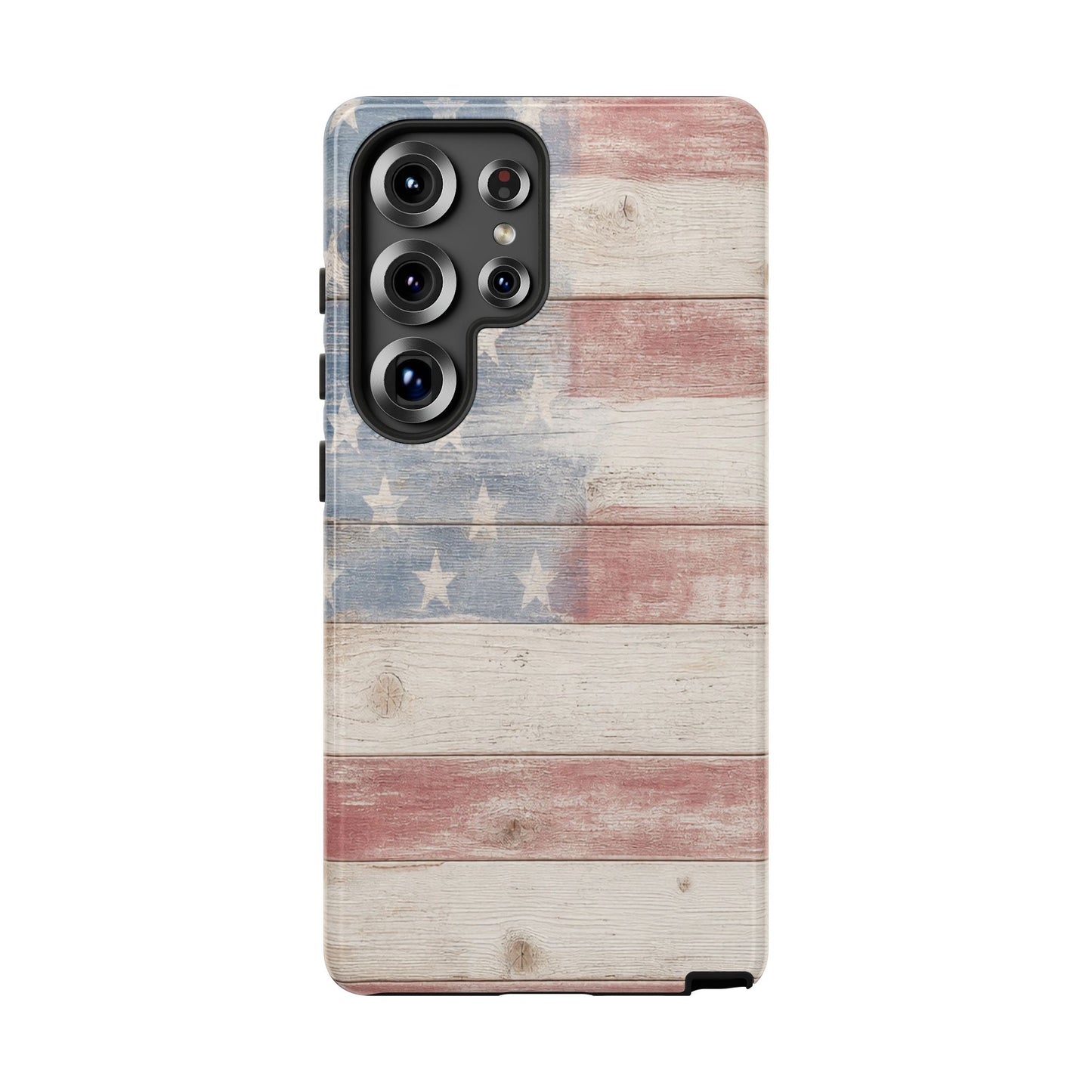 White Wood Flag Tough Case