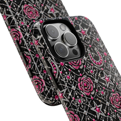 Rhinestone Rose Magnetic Case