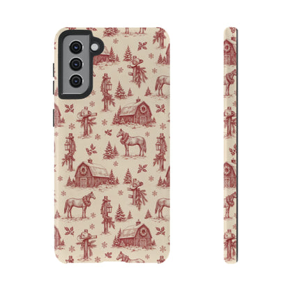 Christmas Toile Tough Case