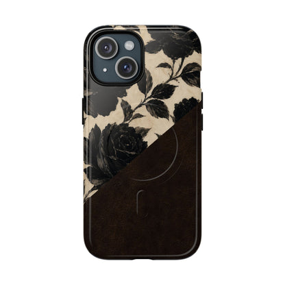 Rose Leather Magnetic Case