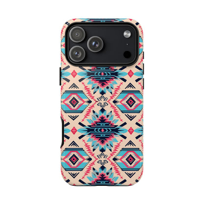 Pink Blue Aztec Tough Phone Case