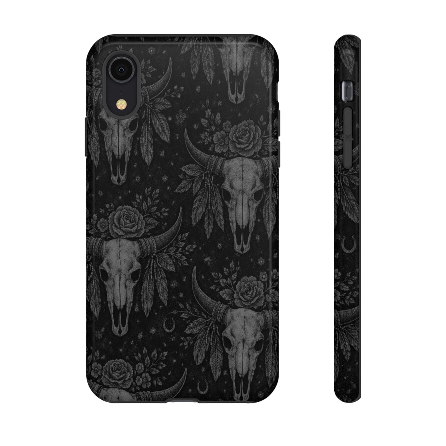 Western Noir Bull Skulls Tough Case