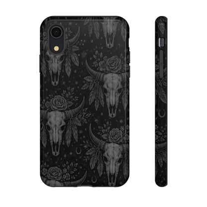 Western Noir Bull Skulls Tough Case