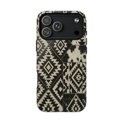 Black Aztec Quilt Magnetic Case