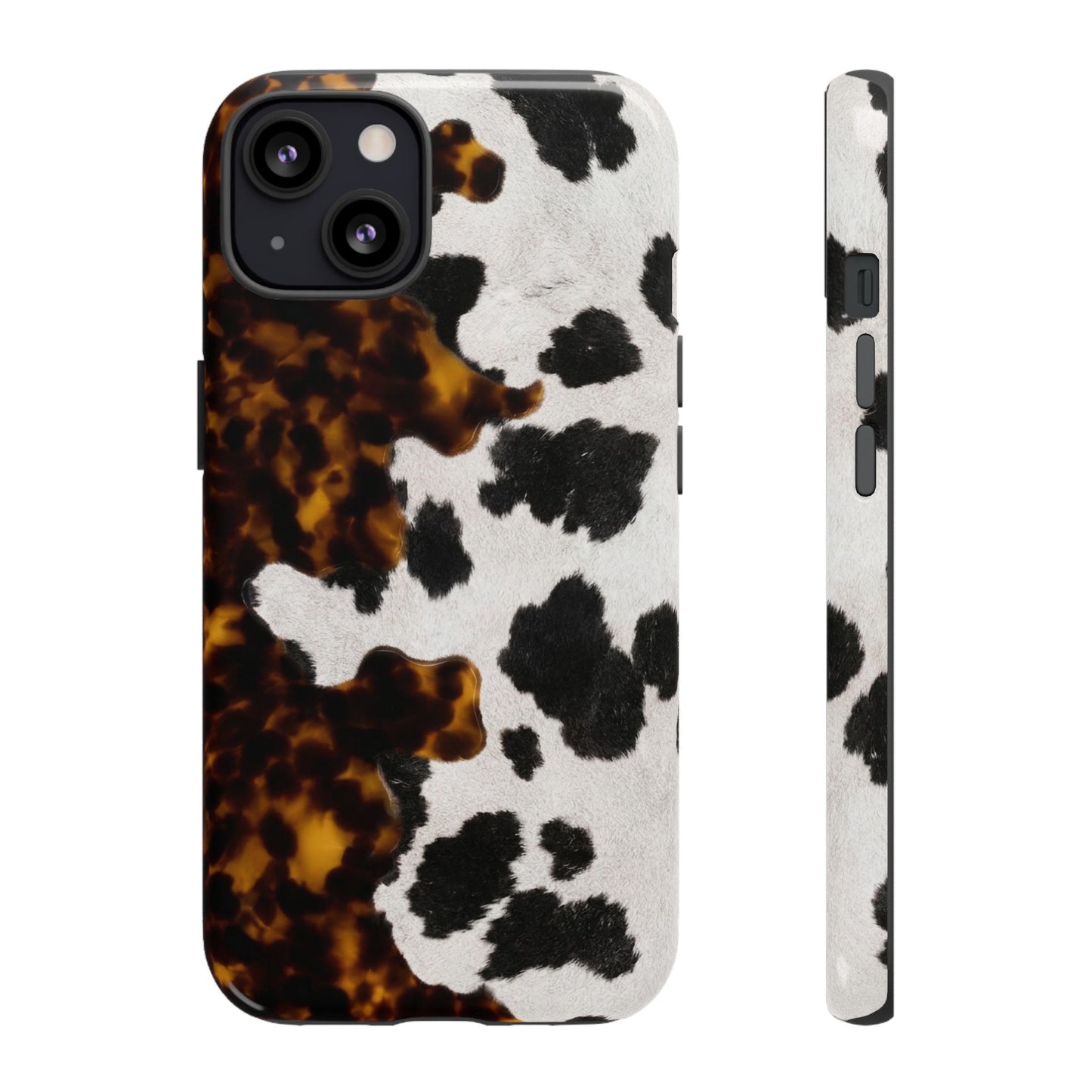 Tortoiseshell + Cowhide Tough Case