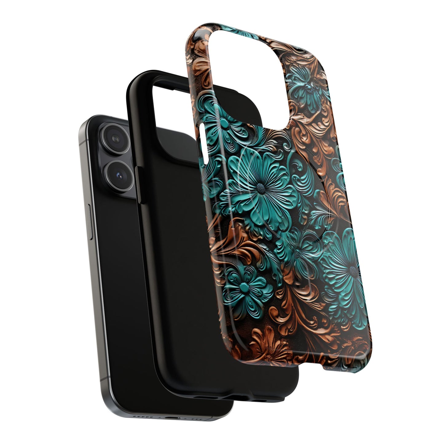 Tooled Floral Magnetic Case