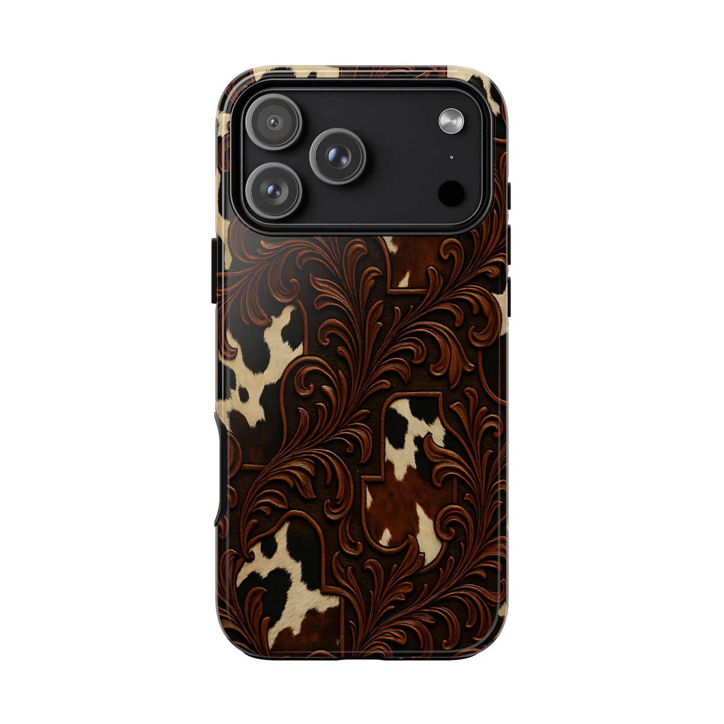 Faux Tooled Cowhide Tough Phone Case