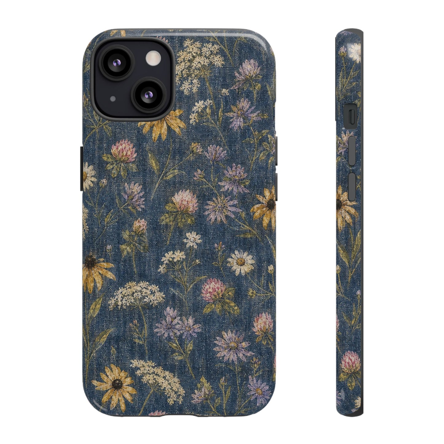 Denim Florals Tough Case