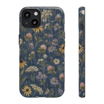 Denim Florals Tough Case