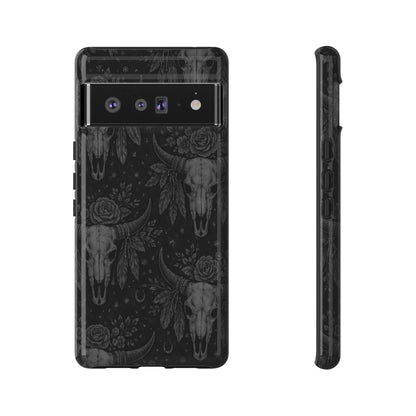 Western Noir Bull Skulls Tough Case