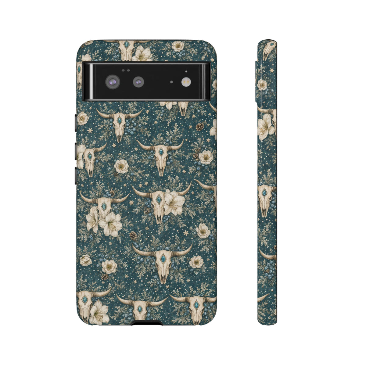 Turquoise Winter Skull Tough Case
