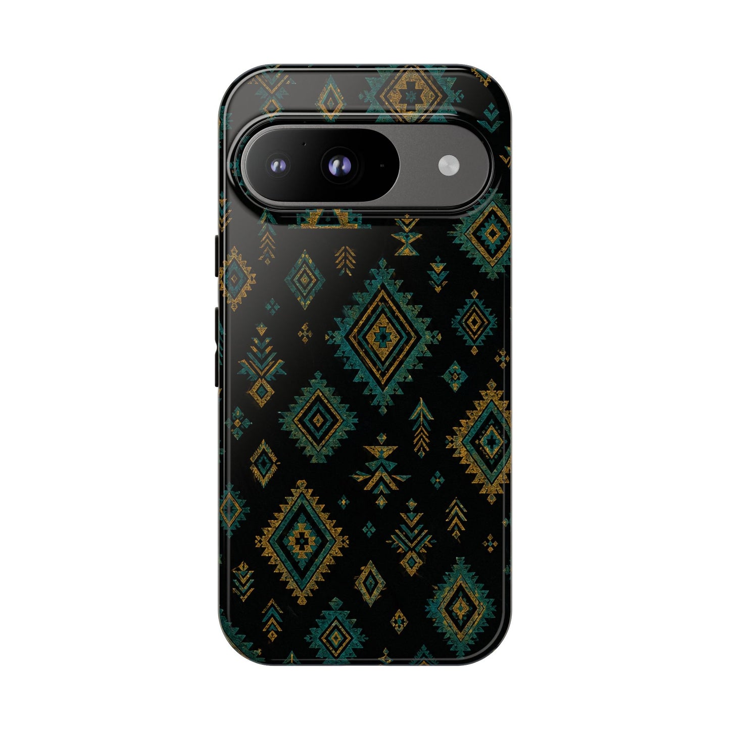 Turquoise Gold Aztec Tough Case