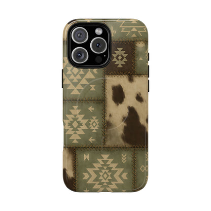 Rustic Sage Patchwork Magnetic Case