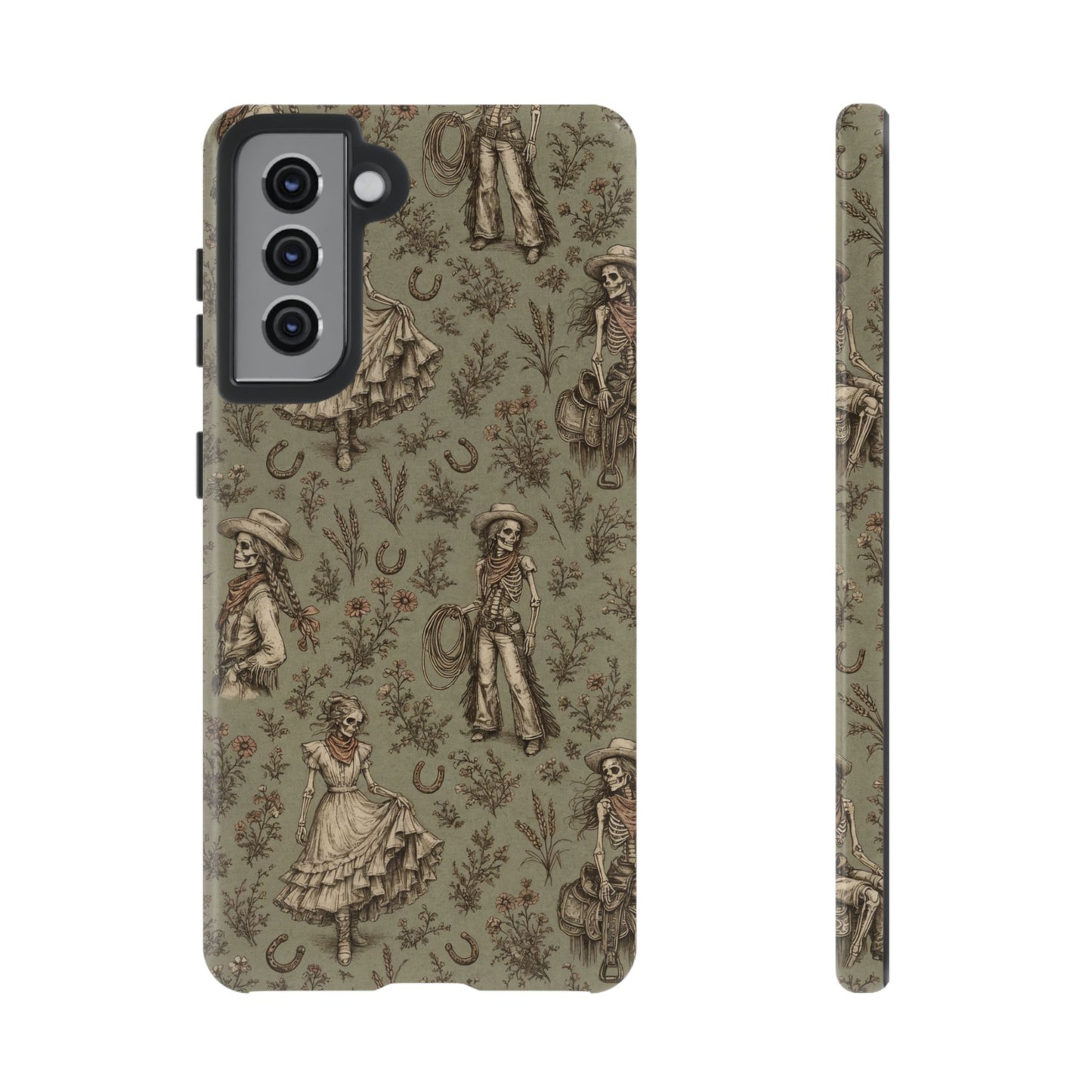 Skeleton Cowgirl Toile Tough Case