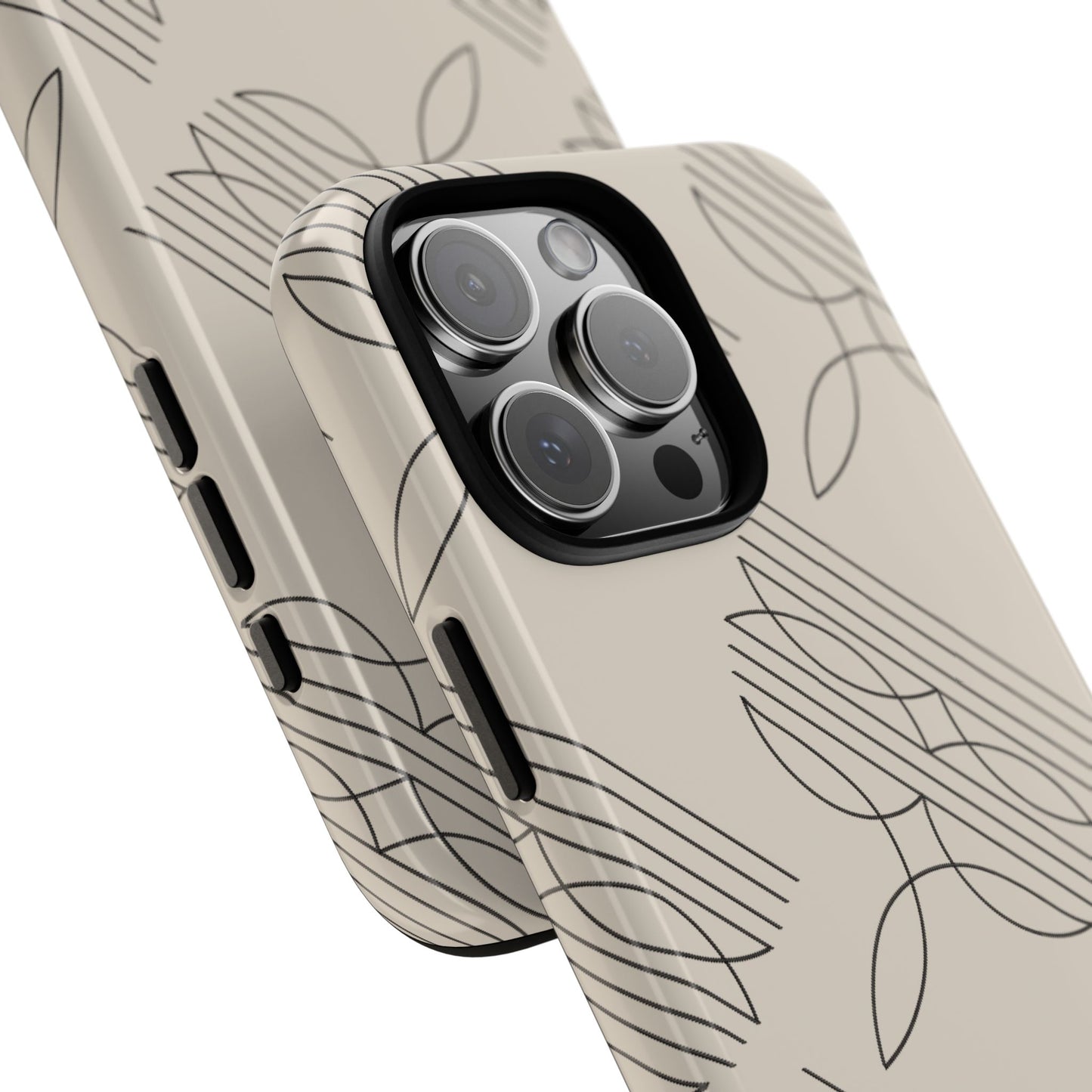 Boot Stitch Pattern Tough Phone Case-Beige